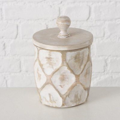 MSA Βάζο Γενικής Χρήσης με Καπάκι Ξύλινο 12x12x18.3cm